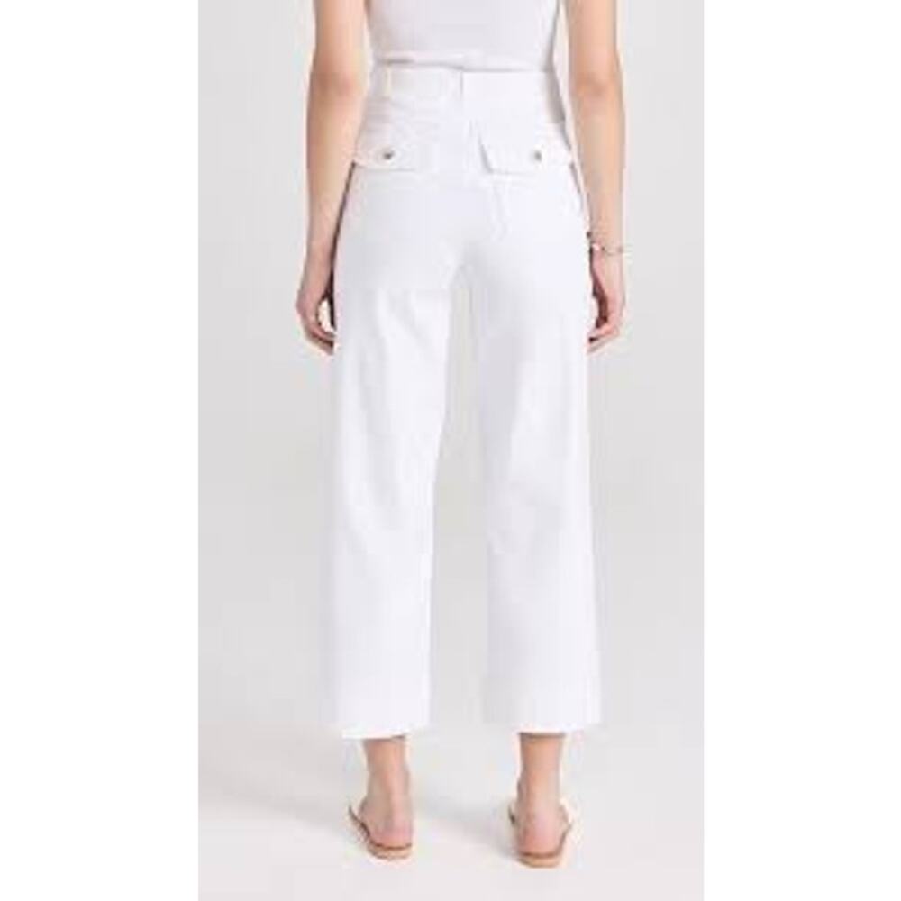 Spanx Twill Cropped Pant Women Medium High Rise Shaping Wide Leg NWT (B130182)